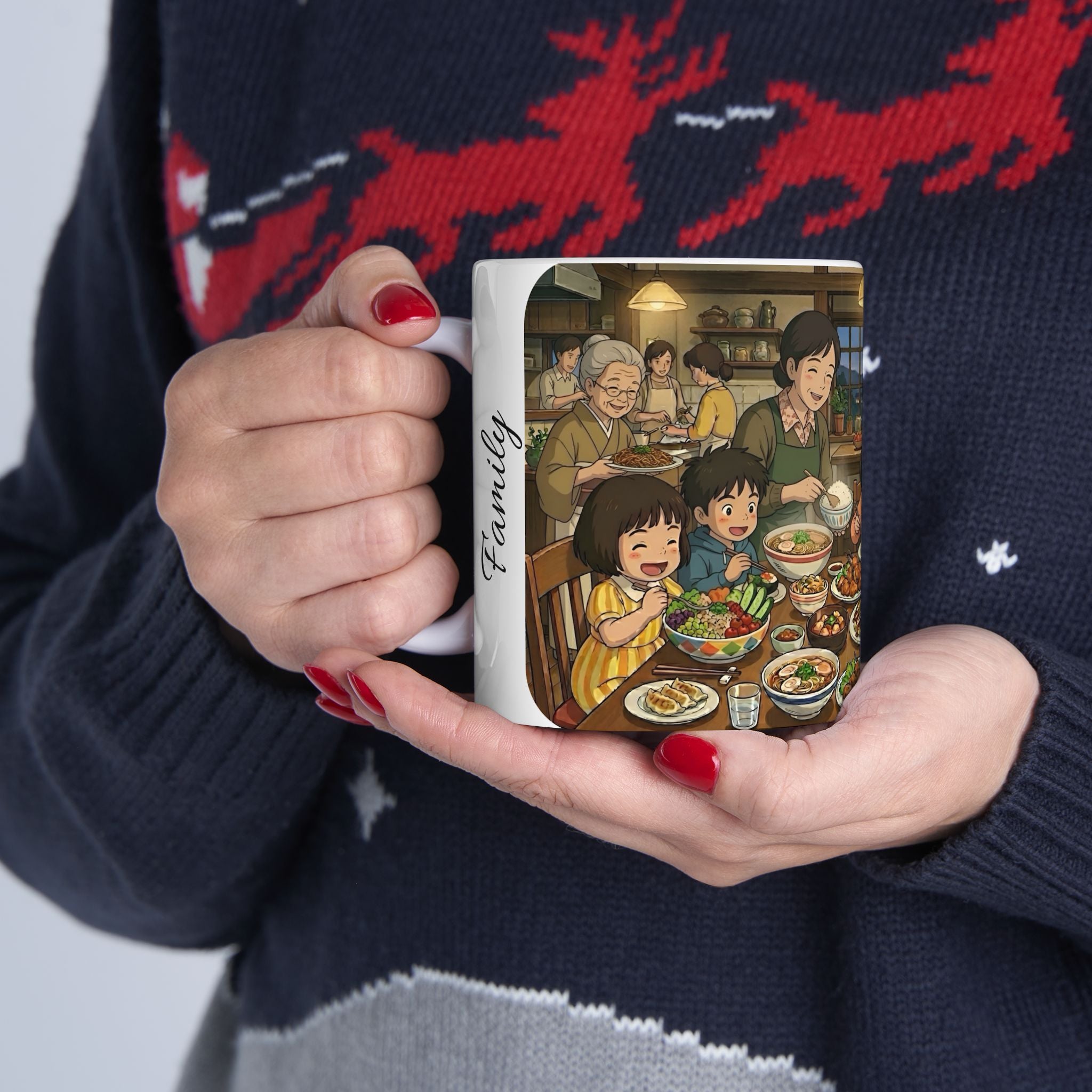 Family & Friends #5 Forever White Ceramic Mug — Cozy Feast Cup (11oz/15oz)