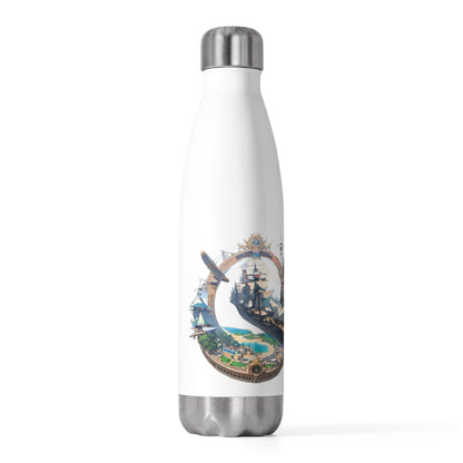 Nautical Helm 20oz Insulated Bottle, White