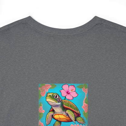 Turtle Flower Unisex Heavy Cotton Tee