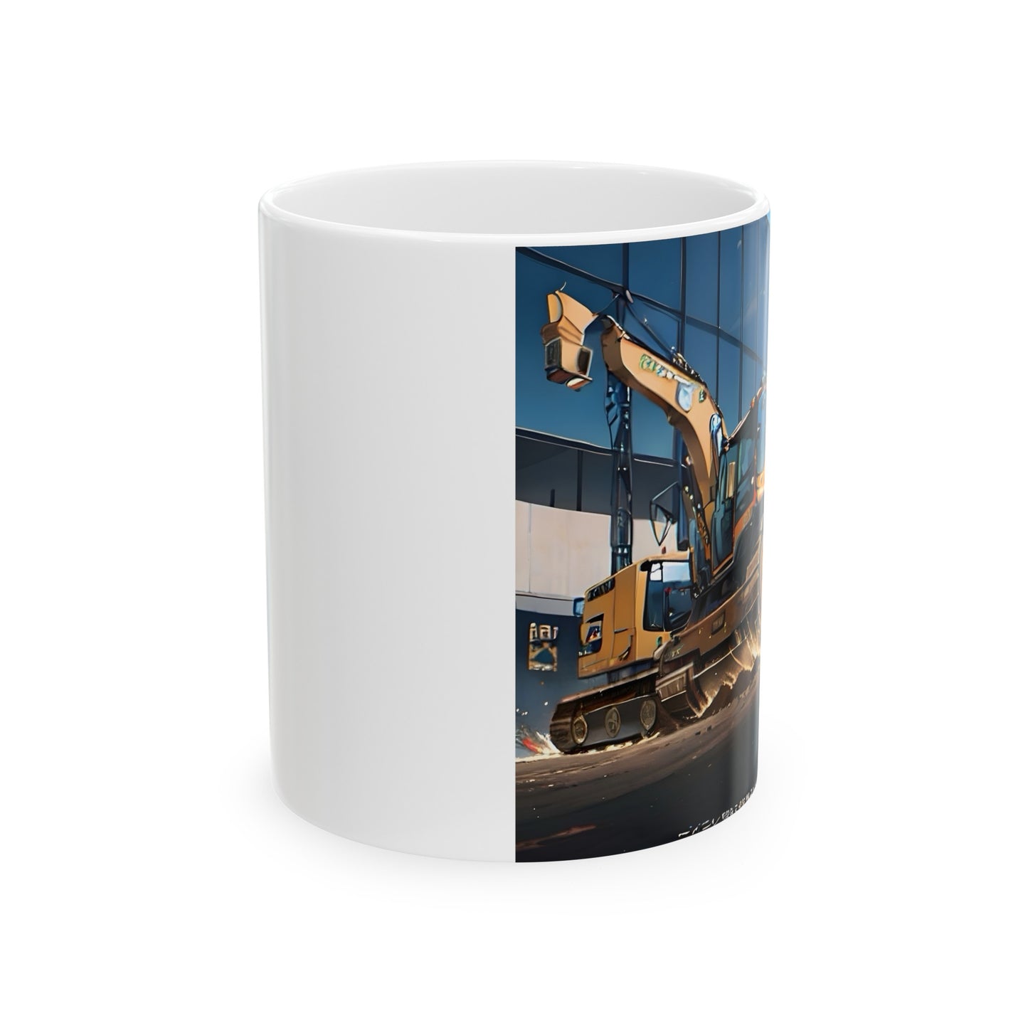 Artzy Construction Ceramic Mug, 11oz