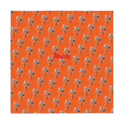 Matiby Dark Orange Flower Tablecloth