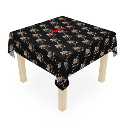 Matiby Black Flower Tablecloth