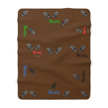 Matiby Lion Brown Sherpa Fleece Blanket