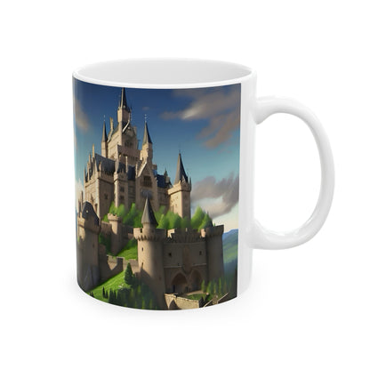 Artzy Castle Ceramic Mug, 11oz