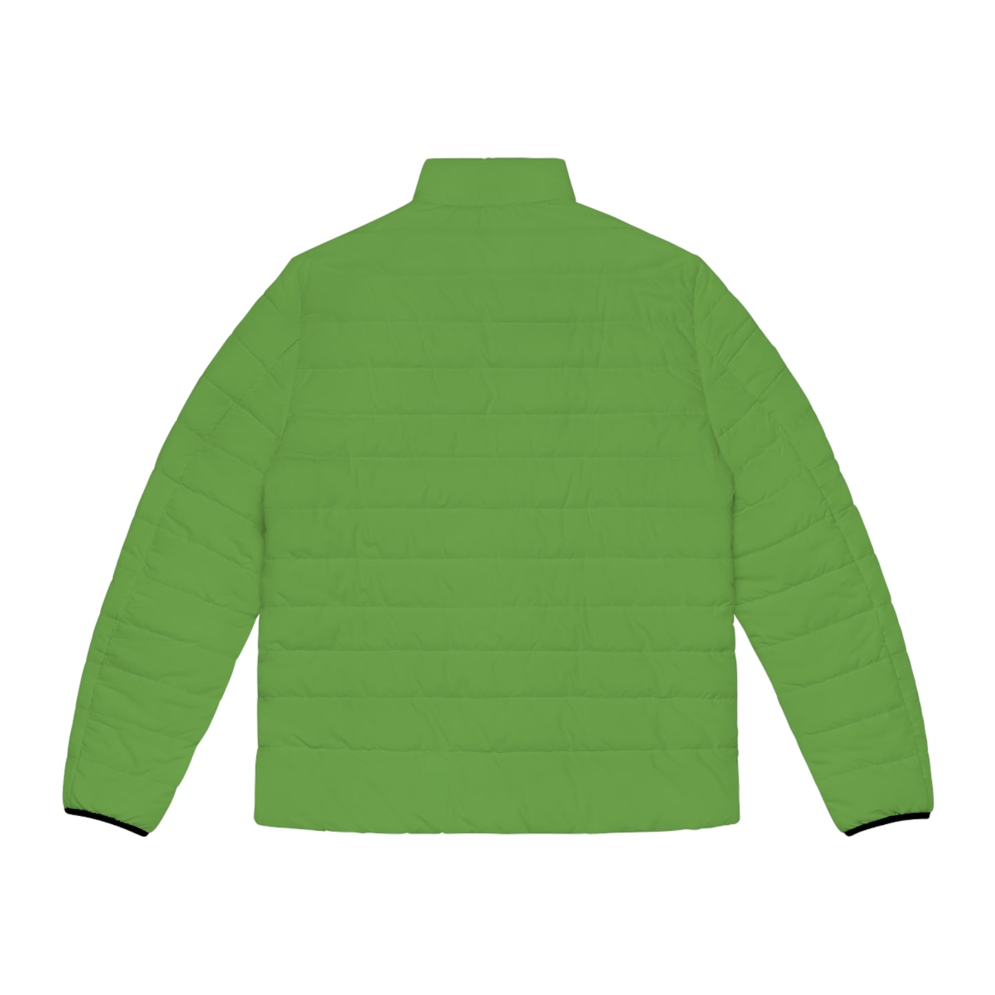 Men's Green Puffer Jacket (AOP)