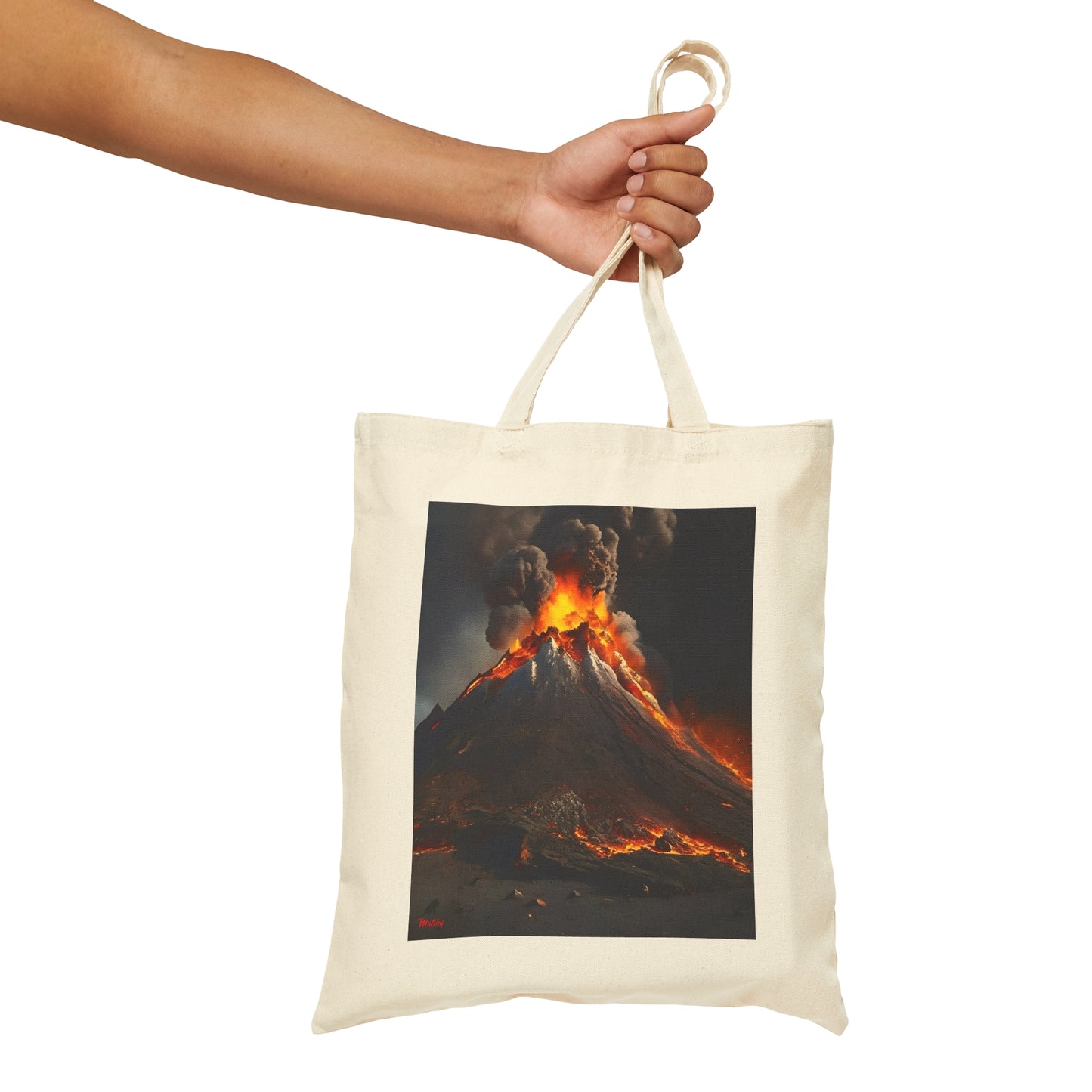 Volcano Cotton Canvas Tote Bag