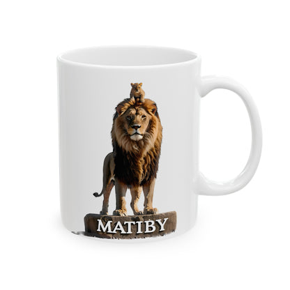 Matiby Lion Ceramic Mug, 11oz