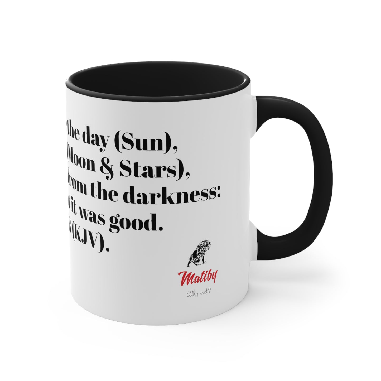 Bible Speaks Gen 1:18 Accent Mug, 11oz