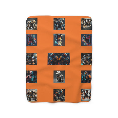 Matiby MEK Orange Sherpa Fleece Blanket