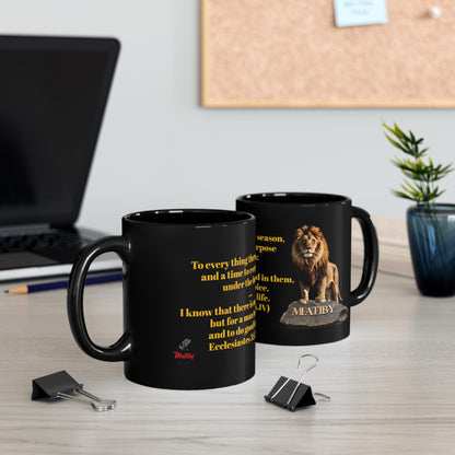 Bible Speaks Ecclesiastes 3:1,12 Black Mug (11oz, 15oz)