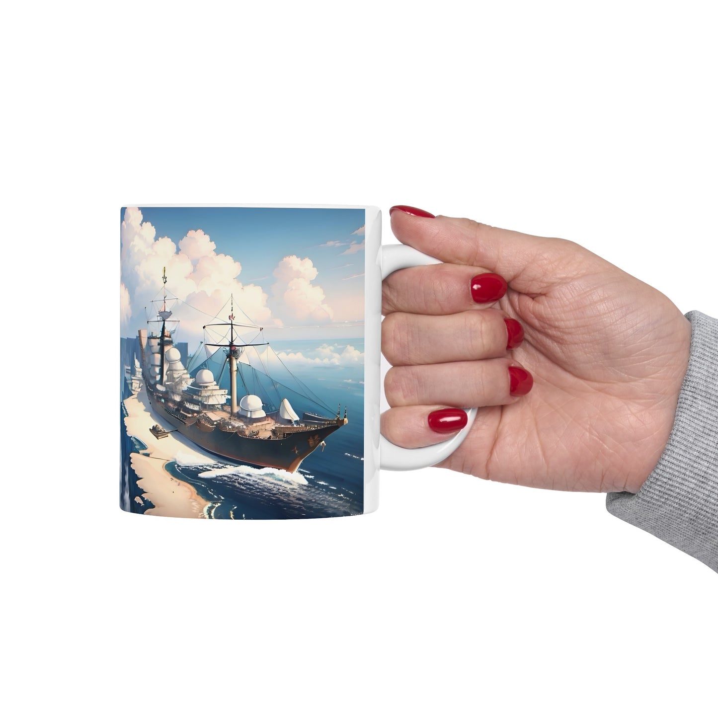 Nautical Ship Ceramic Mug, 11oz