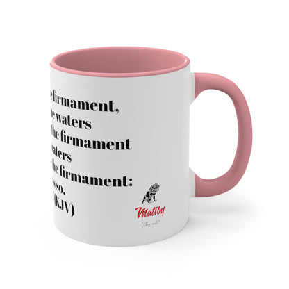 Bible Speaks Gen 1:7 Accent Mug, 11oz