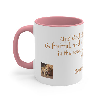 Bible Speaks Gen 1:22 Accent Mug, 11oz