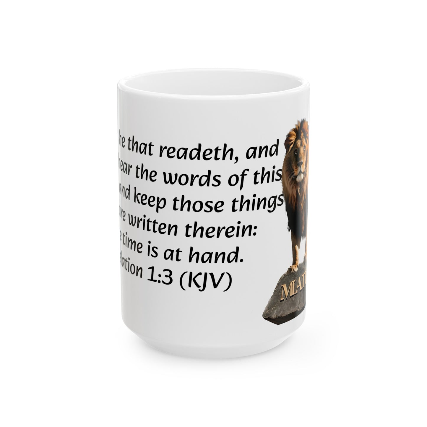 Bible Speaks Revelation 1:3 Ceramic Mug, 11oz