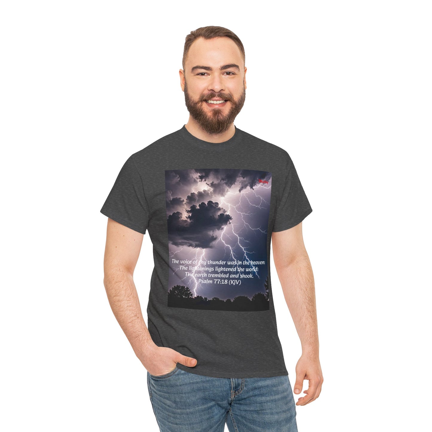 Lightning Style Thunder Unisex Heavy Cotton Tee