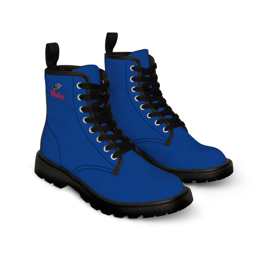 Men's Dark Blue Canvas Boots