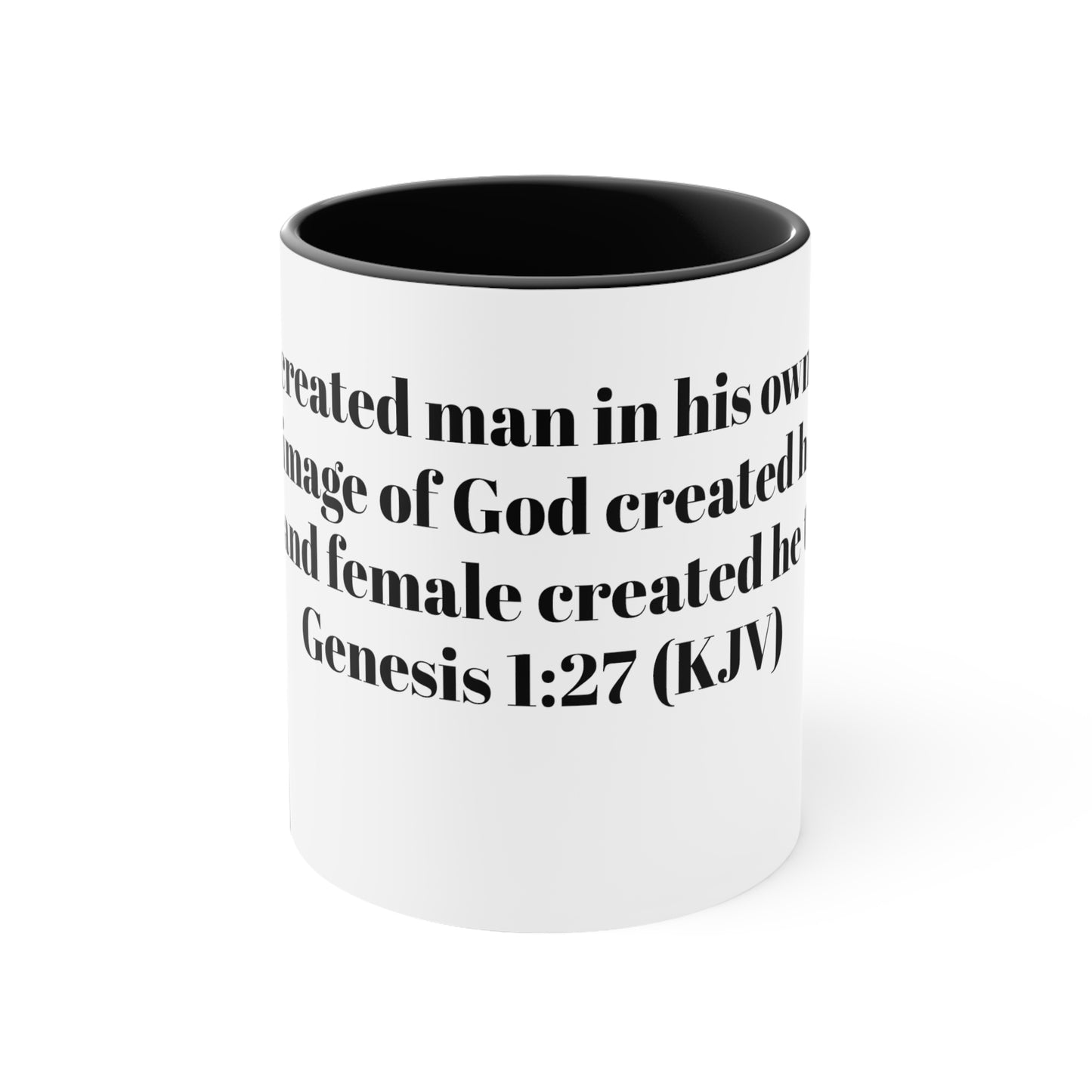 Bible Speaks Gen 1:27 Accent Mug, 11oz