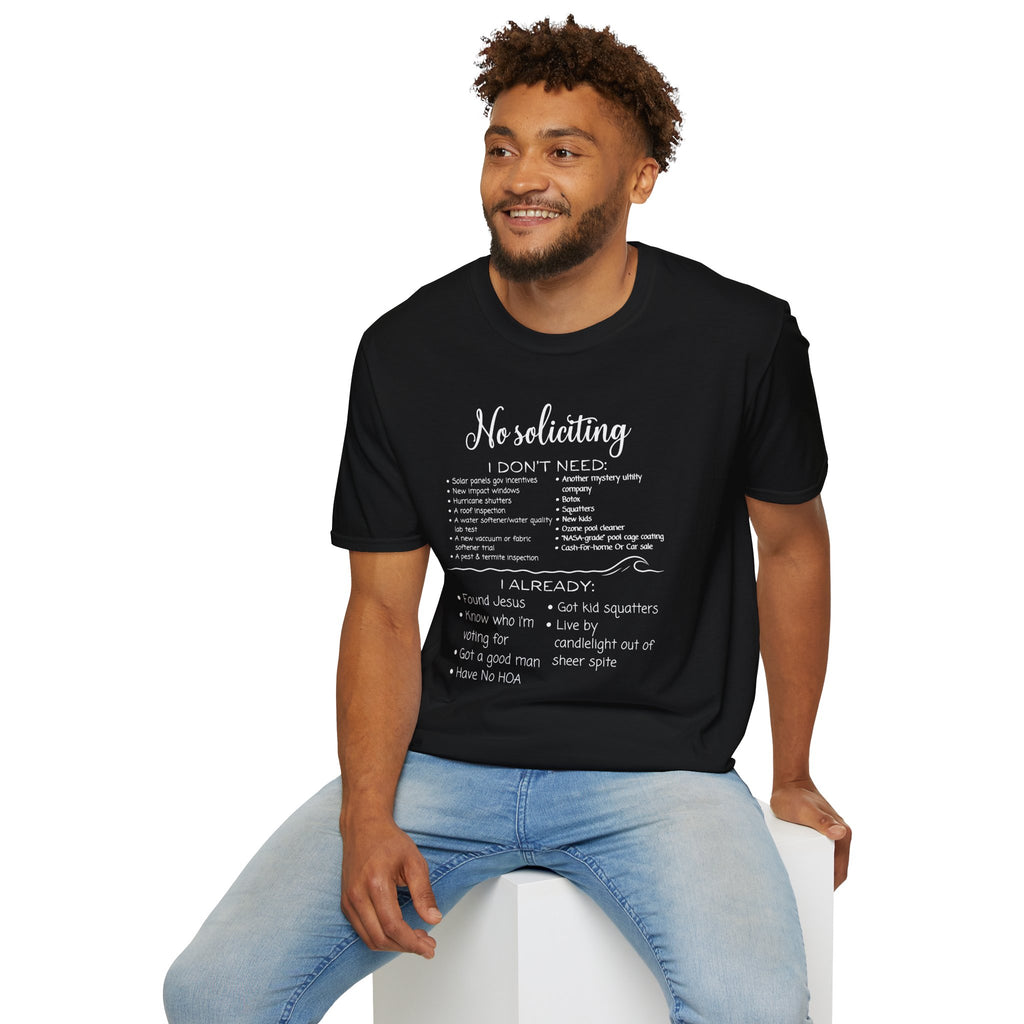 No Soliciting, I Got A Good Man T-Shirt #3 — I Already Found Jesus Funny Tee