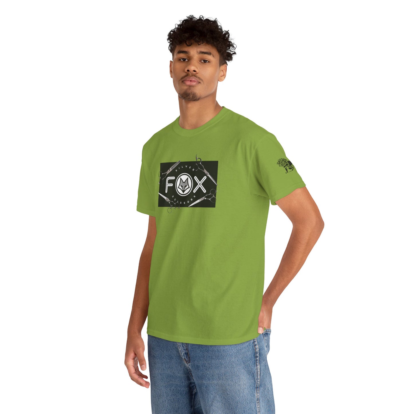 Silver Fox Scissors Unisex Heavy Cotton Tee