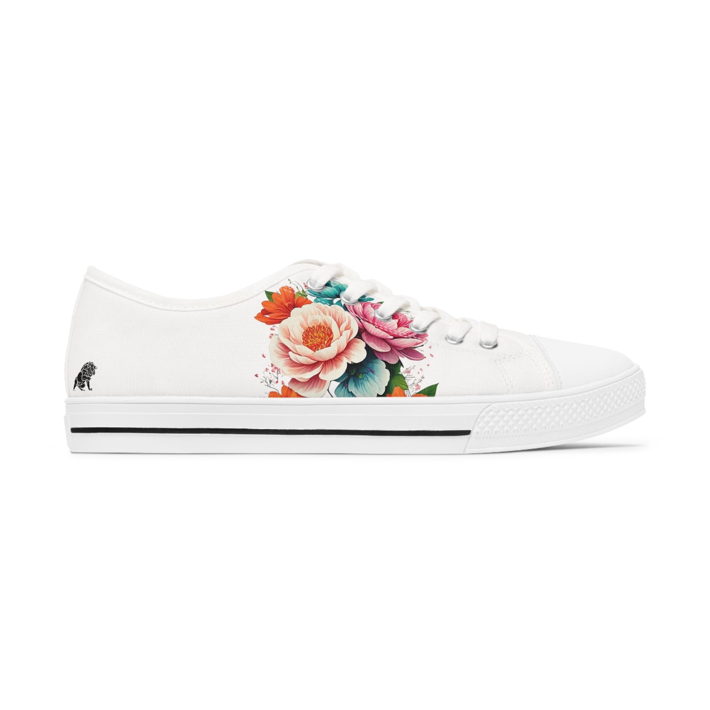 Matiby Flower Women's White Low Top Sneakers