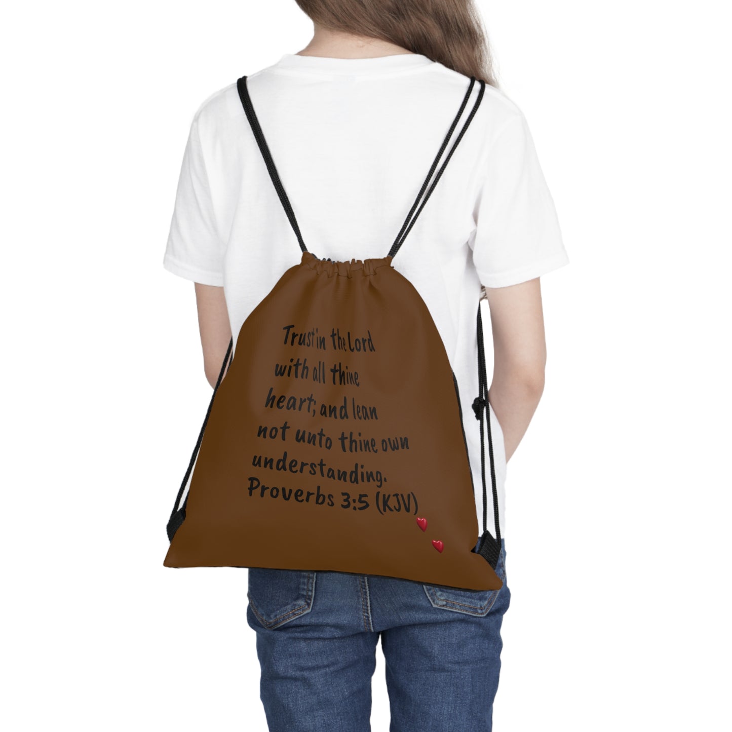 Bible Speaks Outdoor Drawstring Bag Brown