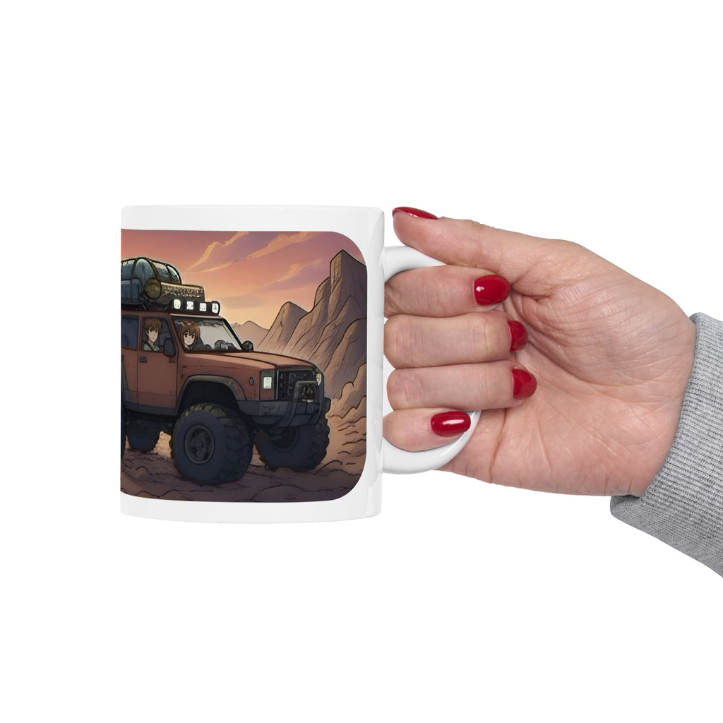Adventure 4x4 Trucks #46, Outdoor Lovers White Ceramic Mug — Find Your Path To The Essentials Cup (11oz & 15oz)