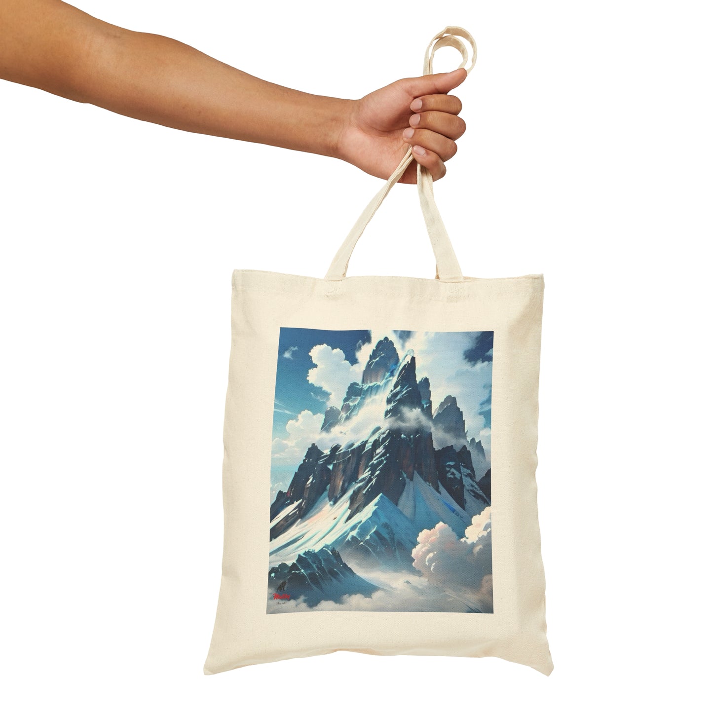 Volcano/Alps Cotton Canvas Tote Bag