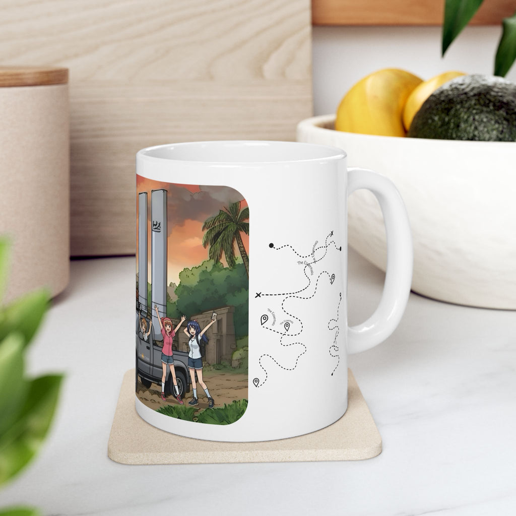Sunshine State Pickup Trucks #11 Girls' Lawn Mower Hauler White Ceramic Mug – Celebrating Companionship, Creativity & Life’s Little Wonders Cup (11oz/15oz)