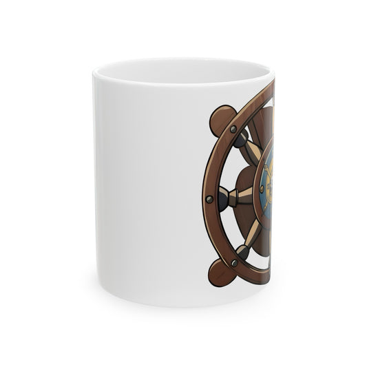 Nautical Helm Ceramic Mug, 11oz