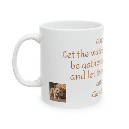 Bible Speaks Gen 1:9 Ceramic Mug, 11oz