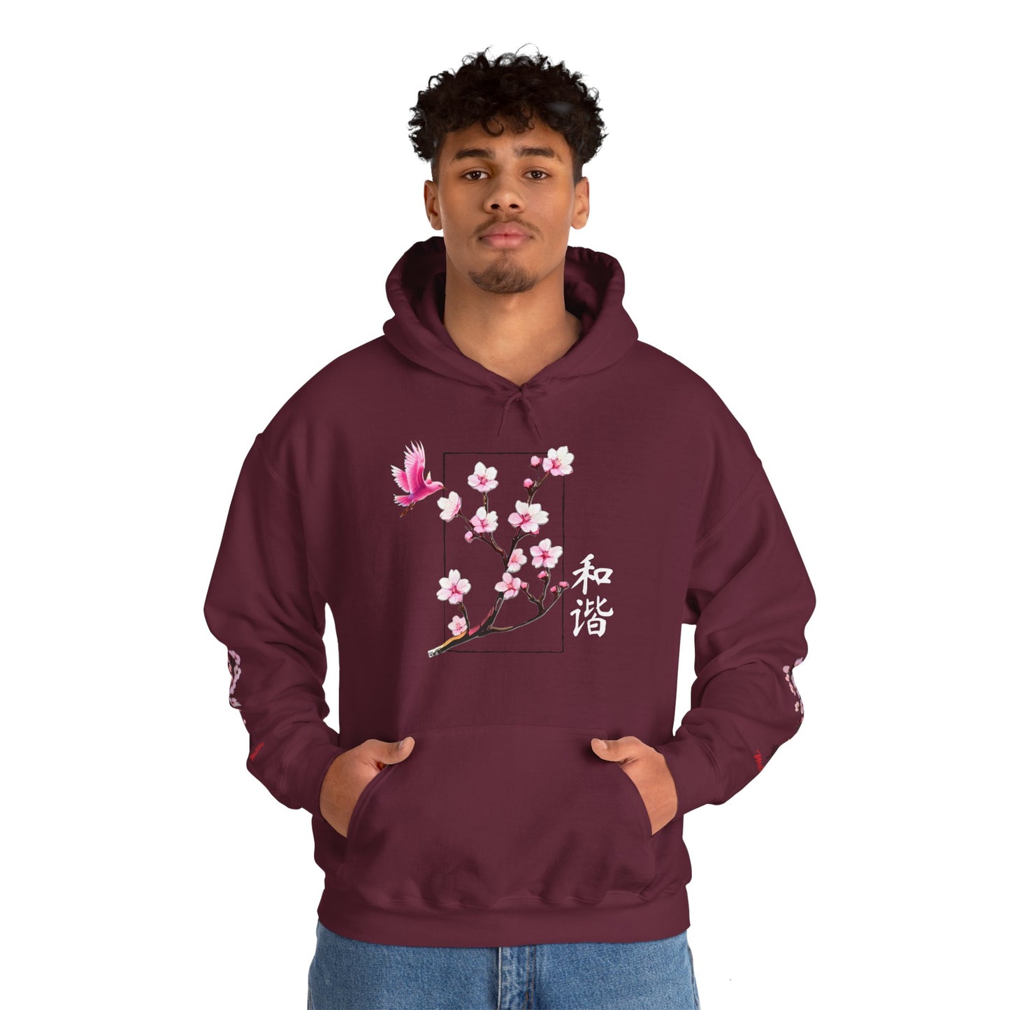 Japanese Cherry Blossom Unisex Heavy Blend™ Hooded Sweatshirt