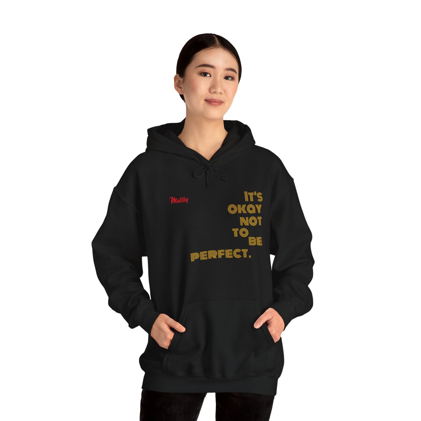 Matiby "It's okay not to be perfect" Unisex Heavy Blend™ Hooded Sweatshirt