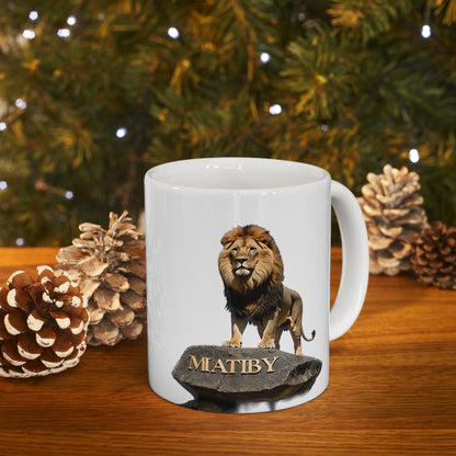 Matiby Lion Ceramic Mug, 11oz