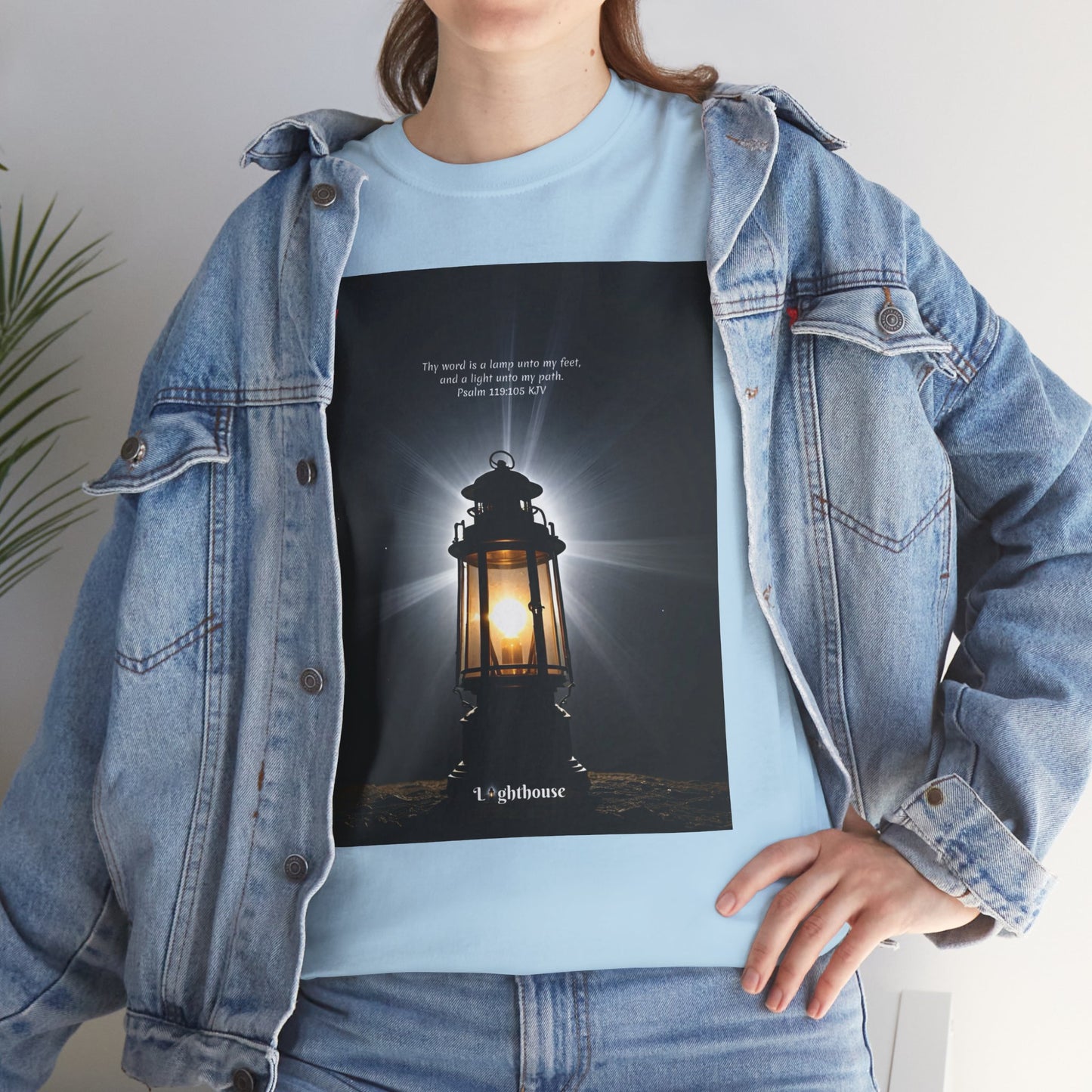 Lighthouse Psalm 119 Unisex Heavy Cotton Tee