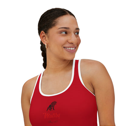 Women's Dark Red Tank Top (AOP)