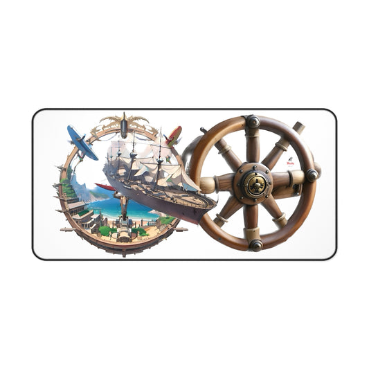 Nautical Desk Mat, White