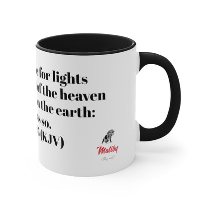 Bible Speaks Gen 1:15 Accent Mug, 11oz