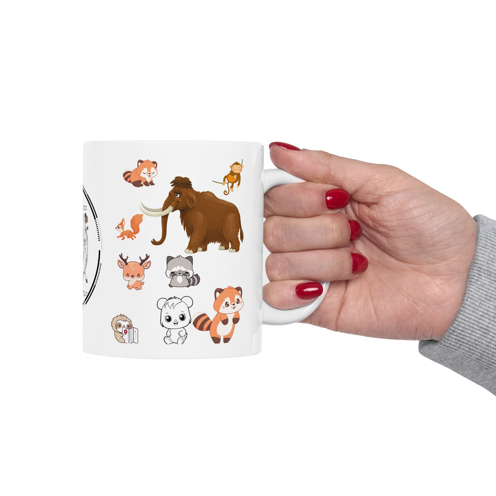 Playful & Cute Pets Decor #2 White Ceramic Mug — Adorable Animals To Brighten Your Day Cup (11oz & 15oz)