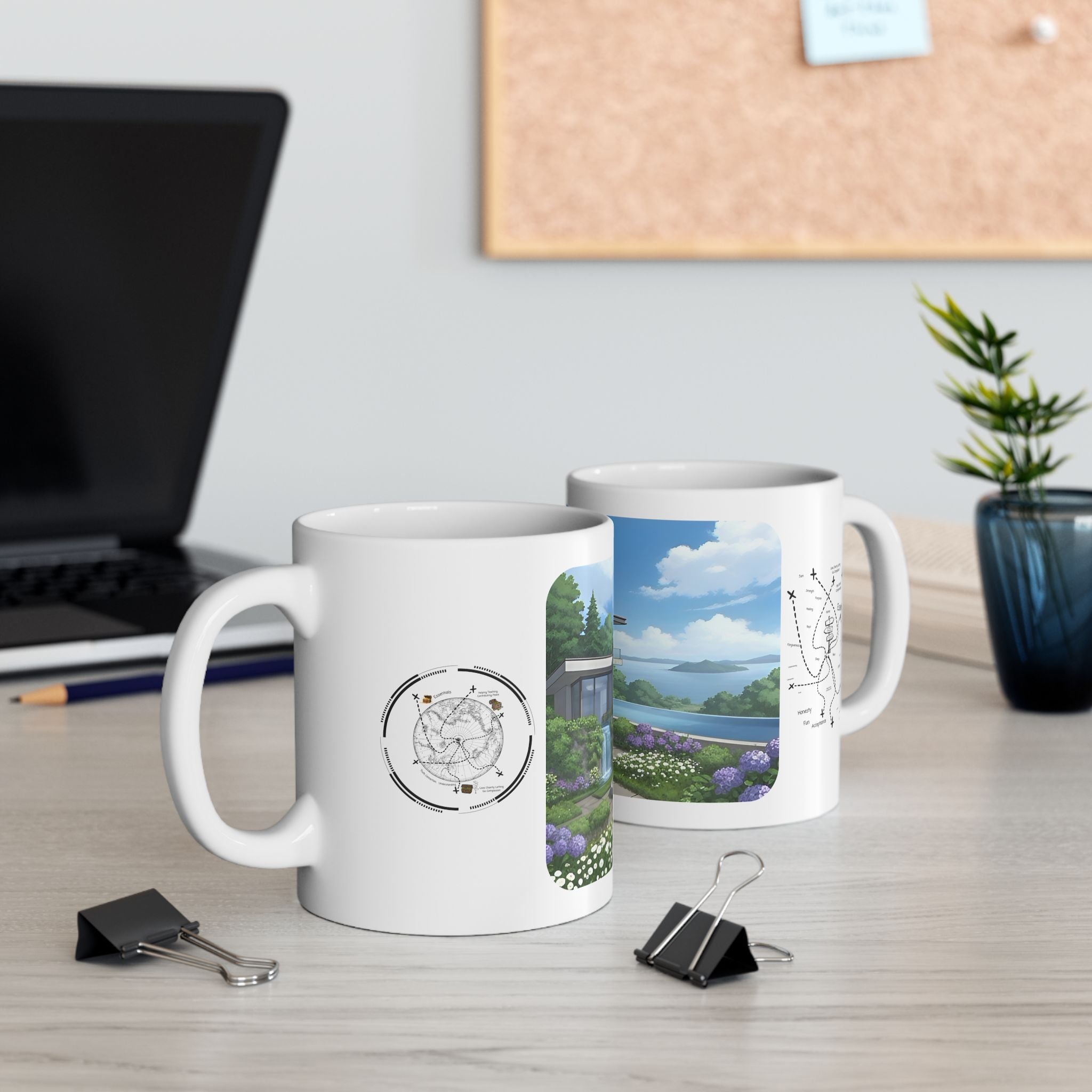 Cozy Architecture & Dreamy Landscapes #36 White Ceramic Mug – Homes Home Sweet Home Cup (11oz/15oz)