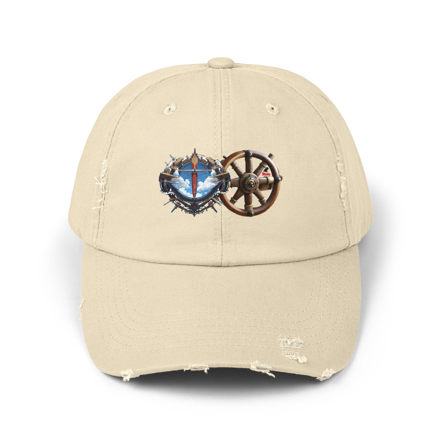 Nautical Unisex Distressed Cap