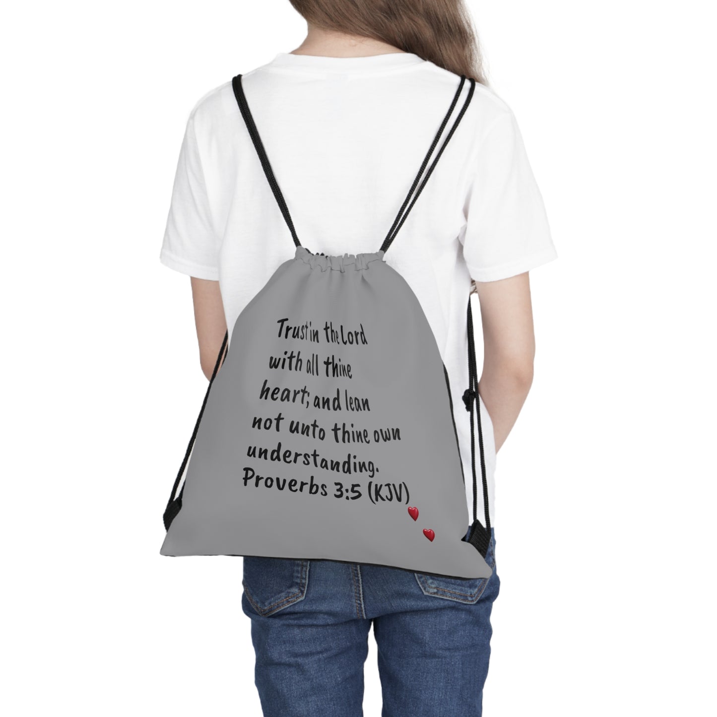 Bible Speaks Outdoor Drawstring Bag Grey