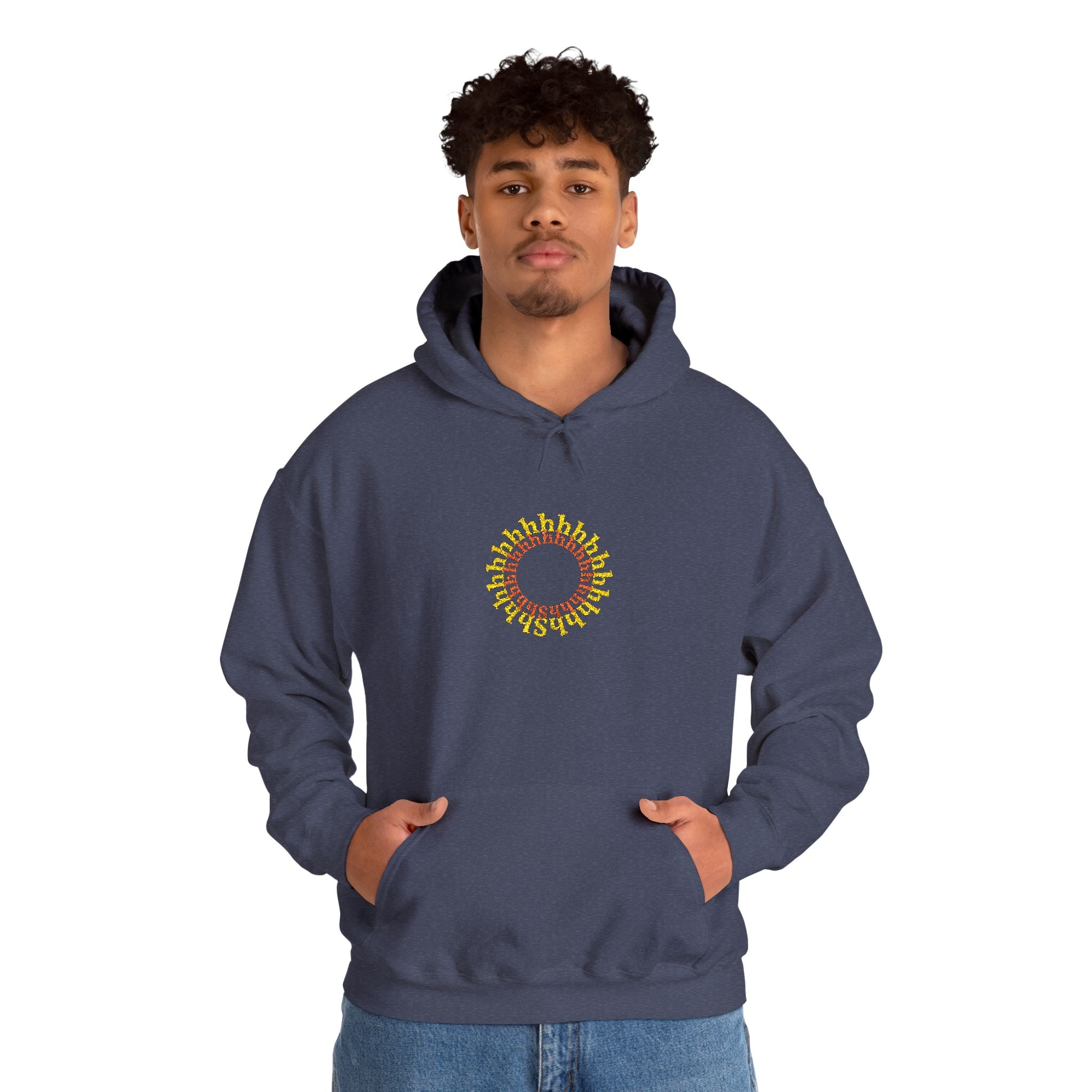 Shhhhhh Orange & Gold Embroidered Unisex Heavy Blend Hooded Sweatshirt, Librarians,' Parents,' and Friends' Hoodie