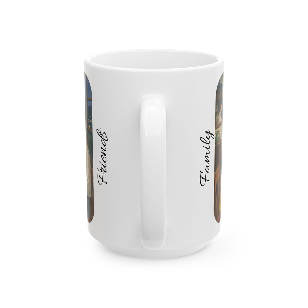 Family & Friends #8 Forever White Ceramic Mug — Cozy Feast Cup (11oz/15oz)