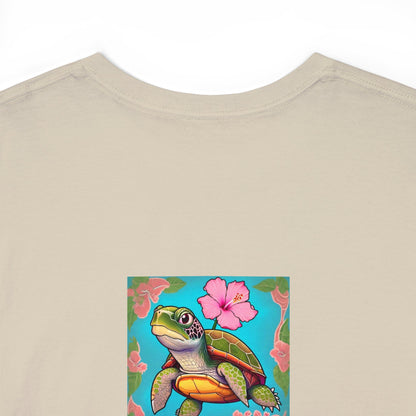 Turtle Flower Unisex Heavy Cotton Tee