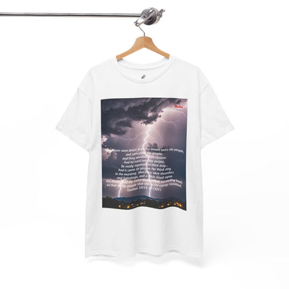 Lightning Style People Tremble Unisex Heavy Cotton Tee, Dual Side, W Font