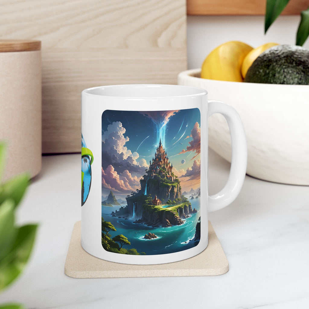 Contrast & Perspective #4 White Ceramic Mug — Time & Chance Daily Cup (11oz, 15oz)