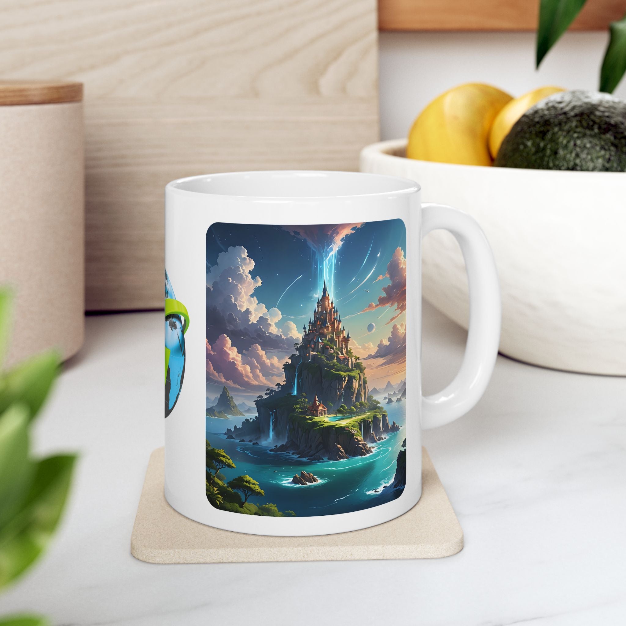 Contrast & Perspective #4 White Ceramic Mug — Time & Chance Daily Cup (11oz, 15oz)
