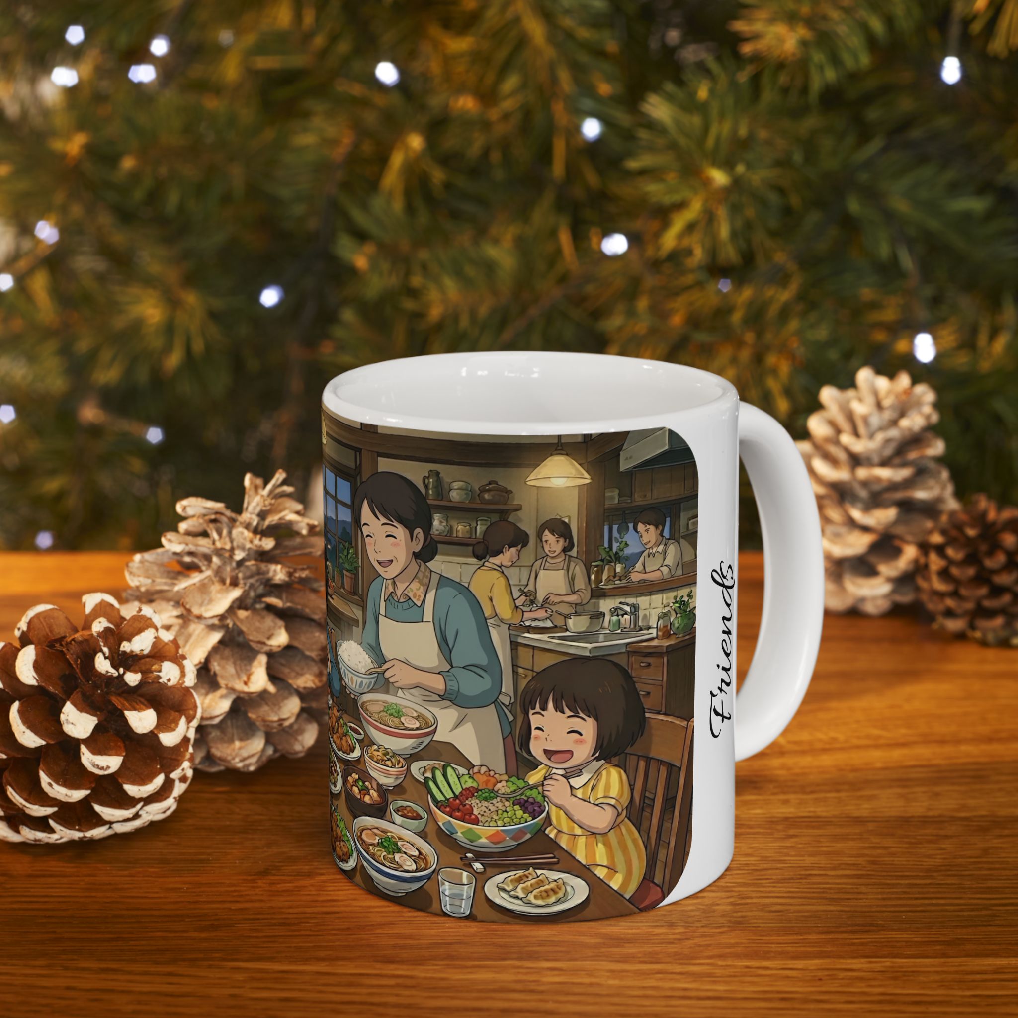 Family & Friends #6 Forever White Ceramic Mug — Cozy Feast Cup (11oz/15oz)