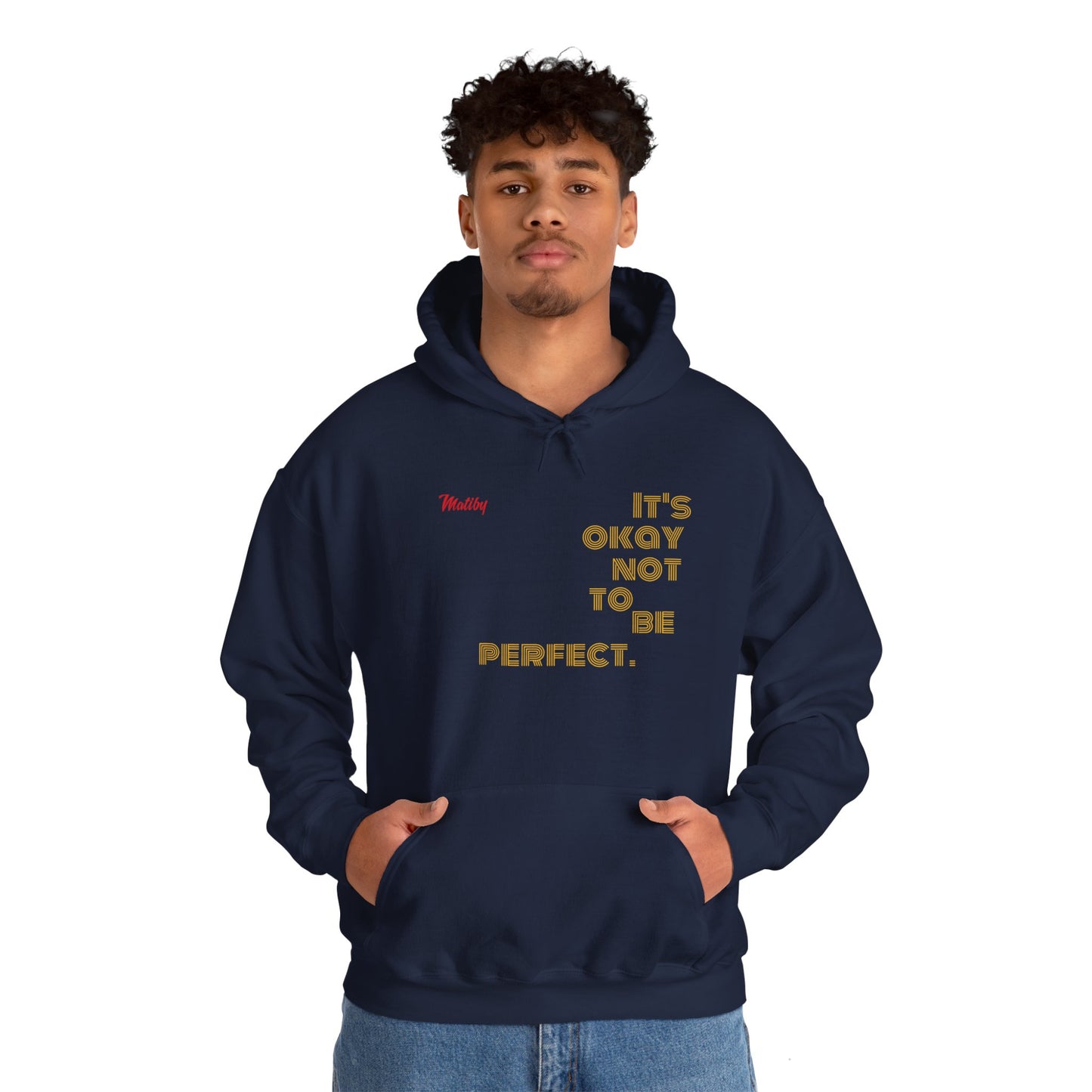 Matiby "It's okay not to be perfect" Unisex Heavy Blend™ Hooded Sweatshirt