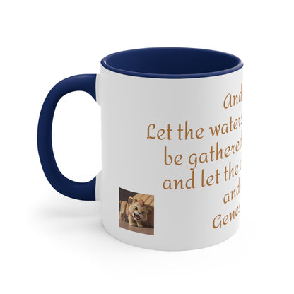 Bible Speaks Gen 1:9 Accent Mug, 11oz